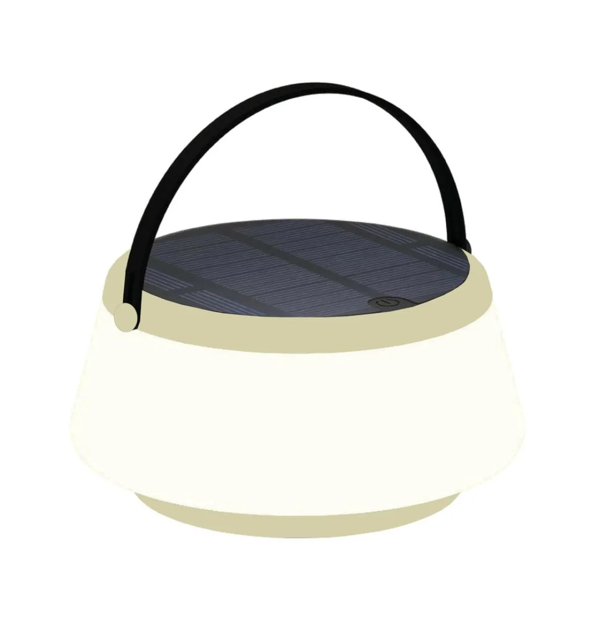 Solcellebelysning>NorDesign Solar bordlampe 2,2W 2700 Kelvin IP44 utendørs med solcelle Hvit