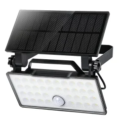 Solcellebelysning>NorDesign Solar portabel vegglampe 10W 3000 Kelvin IP65 utendørs med solcelle og sensor Svart