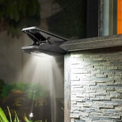 Solcellebelysning|Pullert>NorDesign Solar Sensor clips vegglampe utendørs 4W 3000K IP65 - Solcelle Svart