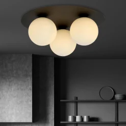 Kjøkkenbelysning Tak|Taklamper / Takplafonder>Emibig Solar taklampe 3 lys - Svart/Opal