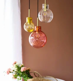 Kjøkkenbelysning Tak|Takpendler>Hadeland Glassverk Sommereng kuler 3 stk - Sort Baldakin Krystall