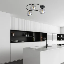 Kjøkkenbelysning Tak|Taklamper / Takplafonder>Emibig Sopra taklampe 3-lys - Svart/Røykfarget Svart / Røyk