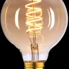 Led-Pærer E27 Sokkel>Ms - belysning Spiral filament E27 4W 95 mm dimbar - Amber