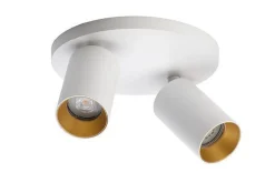 Kjøkkenbelysning Tak|Spotter & Skinner>Antidark Spoton Circle takspot 2 lys GU10 - Hvit/Gull Hvit / Gull