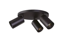 Kjøkkenbelysning Tak|Spotter & Skinner>Antidark Spoton Circle takspot 3 lys GU10 - Svart