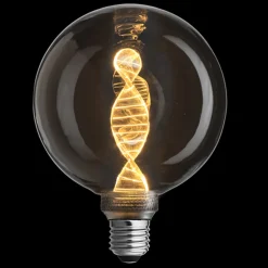 Led-Pærer E27 Sokkel>Unison 3-Steg DNA Grey Glob 125mm 3,6W 1800K - E27 - farget Røyk