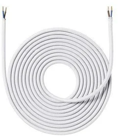 Kabler>Nielsen Light Stoffledning 4 meter uten jord - Hvit