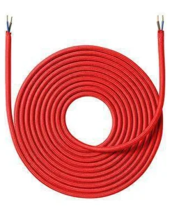 Kabler>Nielsen Light Stoffledning 4 meter uten jord - Rød