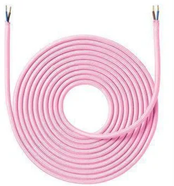 Kabler>Nielsen Light Stoffledning 4 meter uten jord - Rosa
