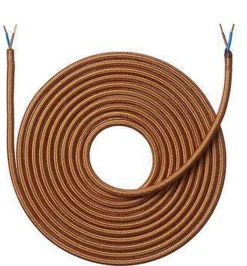 Kabler>Nielsen Light Stoffledning 4 meter uten jord - Kobber