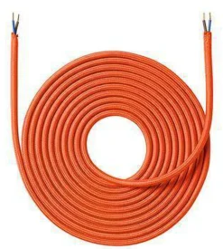 Kabler>Nielsen Light Stoffledning 4 meter uten jord - Oransje