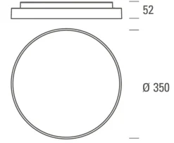 Baderomsbelysning Tak|Kjøkkenbelysning Tak>NorDesign Stripe Trim 350 taklampe IP54 2700/3000 Kelvin 18/24/32W Dimbar