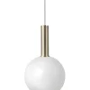 Kjøkkenbelysning Tak|Takpendler>Ferm Living Taklampe Collect Opal Sphere-High Socket - Messing