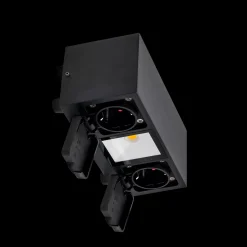 Utelamper Med Opp/Ned Lys>Norlux Talos vegglampe utendørs IP54 8W m/dobbel stikkontakt Svart