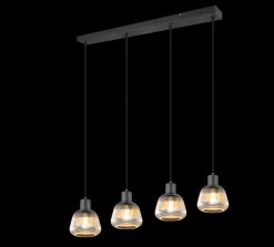 Kjøkkenbelysning Tak|Takpendler>Trio Lighting Tarifa takpendel 4-lys Svart