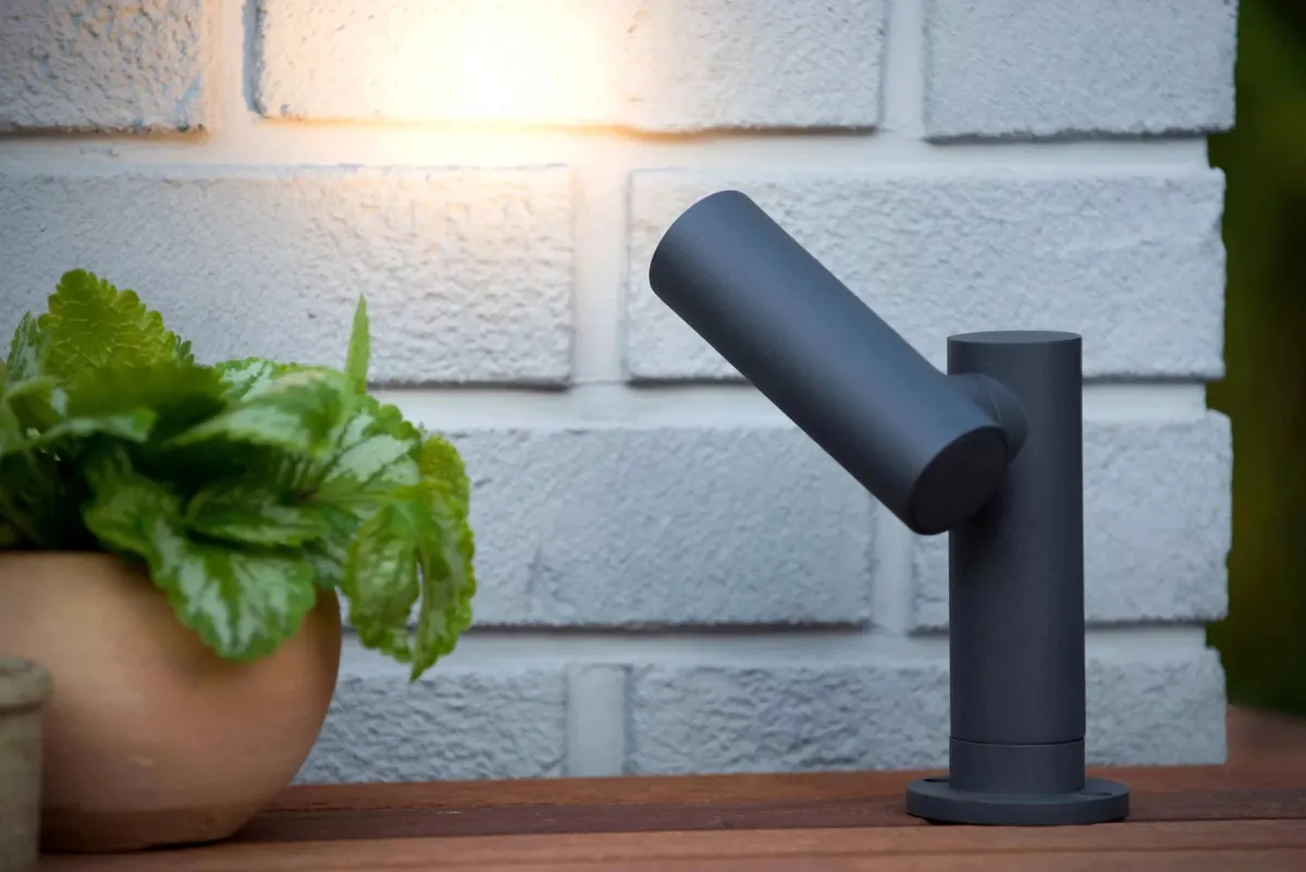 Uplights>Lucide Tatum hagebelysning 13 cm 4,5W IP65 3000K - Antrasitt