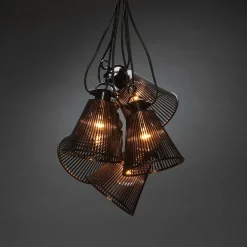 Lysslynger|Lysslynger>Konstsmide Tilleggsslynge 10 lys med e skjermer - Amber Svart