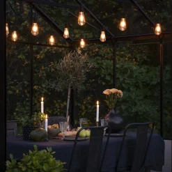 Lysslynger|Lysslynger>Konstsmide Tilleggsslynge 10 lys nedhengt utskiftbar - Amber