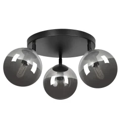 Kjøkkenbelysning Tak|Taklamper / Takplafonder>Emibig Tofi taklampe rund 3 lys - Svart/Røykfarget Svart / Røyk