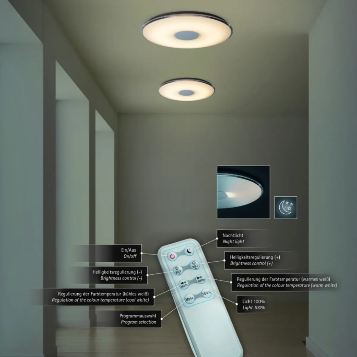 Kjøkkenbelysning Tak|Taklamper / Takplafonder>Trio Lighting Tokyo taklampe - Hvit