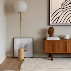 Interiørlamper Gulv>Globen Lighting Torrano gulvlampe - Travertine