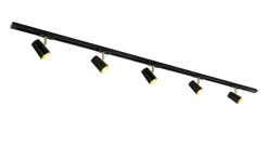 Kjøkkenbelysning Tak|Trackline Conic>Ms - belysning Trackline Conic spotskinne 1,5 meter 5 spot - Svart/Gull Svart / Gull