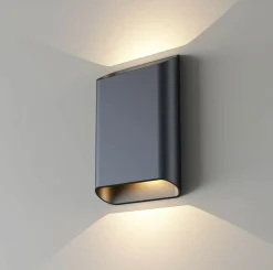 Utelamper Med Opp/Ned Lys>NorDesign Trem K2 vegglampe 2 x 6W 3000 Kelvin - Dimbar