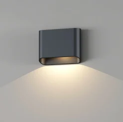 Utelamper Med Opp/Ned Lys>NorDesign Trem K1 vegglampe 7W 3000 Kelvin - Dimbar