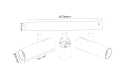 Kjøkkenbelysning Tak|Spotter & Skinner>Sg Armaturen As Tube Micro Trio taklampe 3000K dimbar Hvit