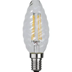 Led-Pærer E14 Sokkel>Star Trading Tvist lyspære E14 4,2W - dimbar t glass Klar