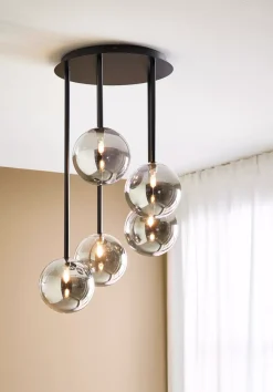 Kjøkkenbelysning Tak|Taklamper / Takplafonder>Marksløjd Universe taklampe - farget glass - Røyk