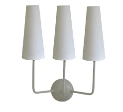 Interiørlamper>Hallbergs Valentina vegglampe med lampeskjermer - Sand/Hvit Sand / Hvit