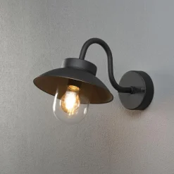 Utelamper - Klassiske Vegglamper>Konstsmide Vega vegglampe mini - Svart