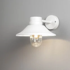 Utelamper - Klassiske Vegglamper>Konstsmide Vega vegglampe utendørs IP54 - Hvit
