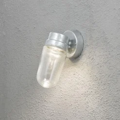 Utelamper Til Kystområder|Utelamper - Klassiske Vegglamper>Konstsmide Vega vegglampe utendørs IP54 8W - Stål Galvanisert