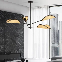 Kjøkkenbelysning Tak|Taklamper / Takplafonder>Emibig Vene taklampe 4-lys - Svart/ Natur