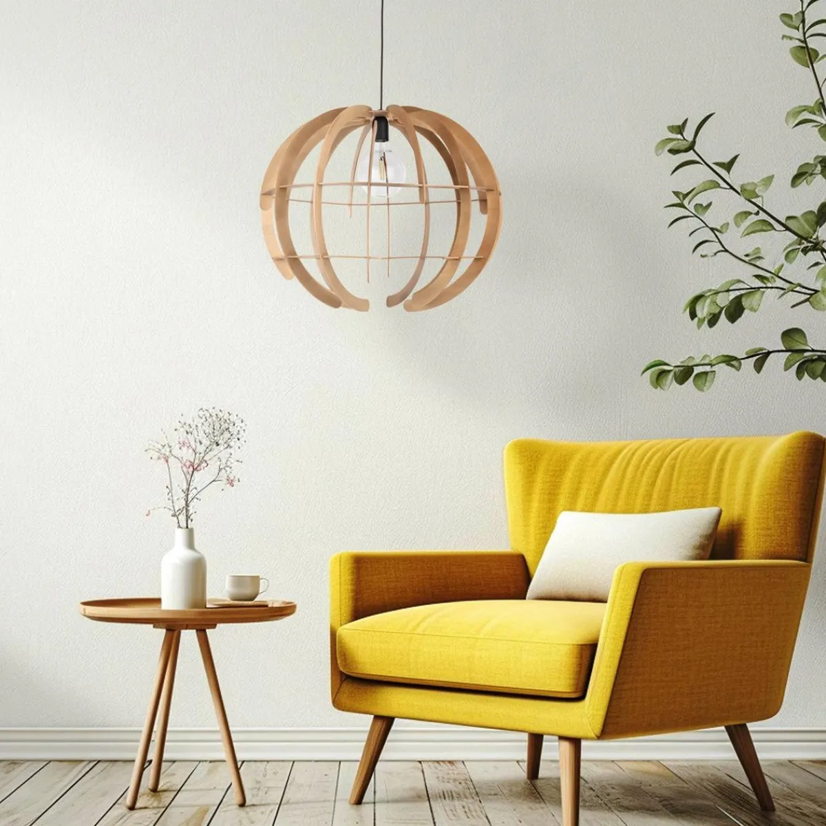 Kjøkkenbelysning Tak|Takpendler>TK Lighting Venus wood takpendel 63 cm Natur