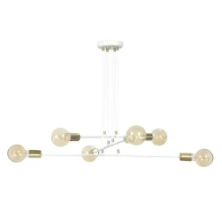 Kjøkkenbelysning Tak|Takpendler>Emibig Vesio takpendel 6 lys - Hvit/Gullfarget Hvit / Gull