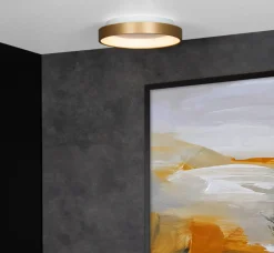 Kjøkkenbelysning Tak|Taklamper / Takplafonder>Lucide Vidal 28 cm taklampe 21W dimbar LED - Matt Gull