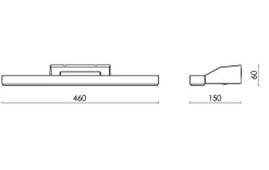 Baderomsbelysning Vegg>Sg Armaturen As View vegglampe baderom 46 cm 2700K 16W IP44 m/Stikkontakt
