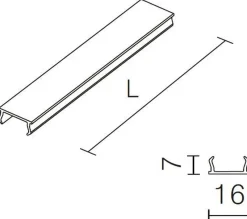 Kjøkkenbelysning Tak|Vox Spotskinner>NorDesign Vox dekklist til skinne 1 meter - Pure white