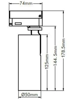 Kjøkkenbelysning Tak|Vox Spotskinner>NorDesign Vox Ezra spot 10W 3000K RA90 Dimbar (1T) - Svart