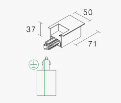 Kjøkkenbelysning Tak|Vox Spotskinner>NorDesign Vox high endetilkobling innfelt (L), Hvit