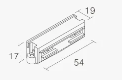 Kjøkkenbelysning Tak|Vox Spotskinner>NorDesign Vox high rettskjøt innfelt, Hvit
