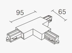 Kjøkkenbelysning Tak|Vox Spotskinner>NorDesign Vox T-skjøt (L) - Pure white Hvit