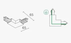 Kjøkkenbelysning Tak|Vox Spotskinner>NorDesign Vox vinkelskjøt o, Hvit