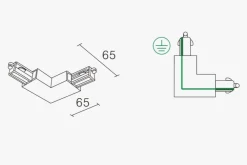 Kjøkkenbelysning Tak|Vox Spotskinner>NorDesign Vox vinkelskjøt o, Svart