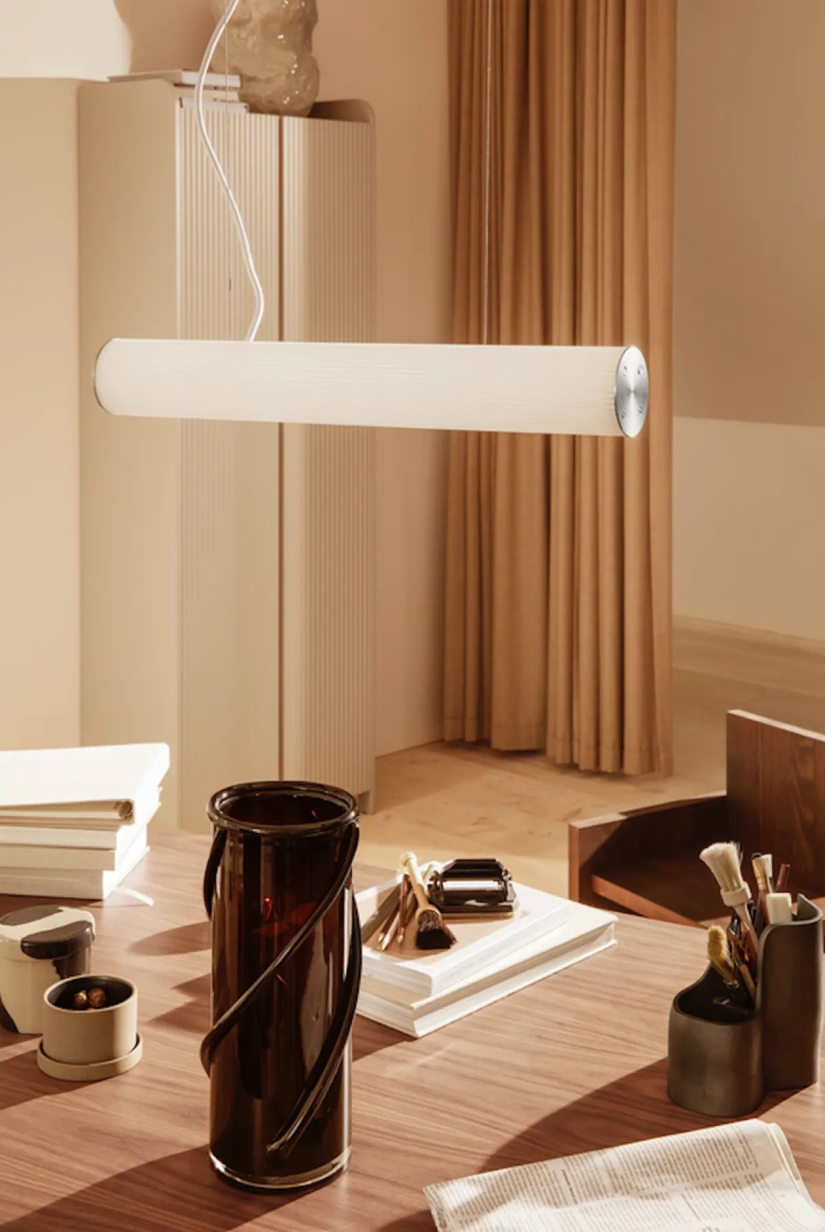 Kjøkkenbelysning Tak|Takpendler>Ferm Living Vuelta takpendel 60cm - hvit /Stål