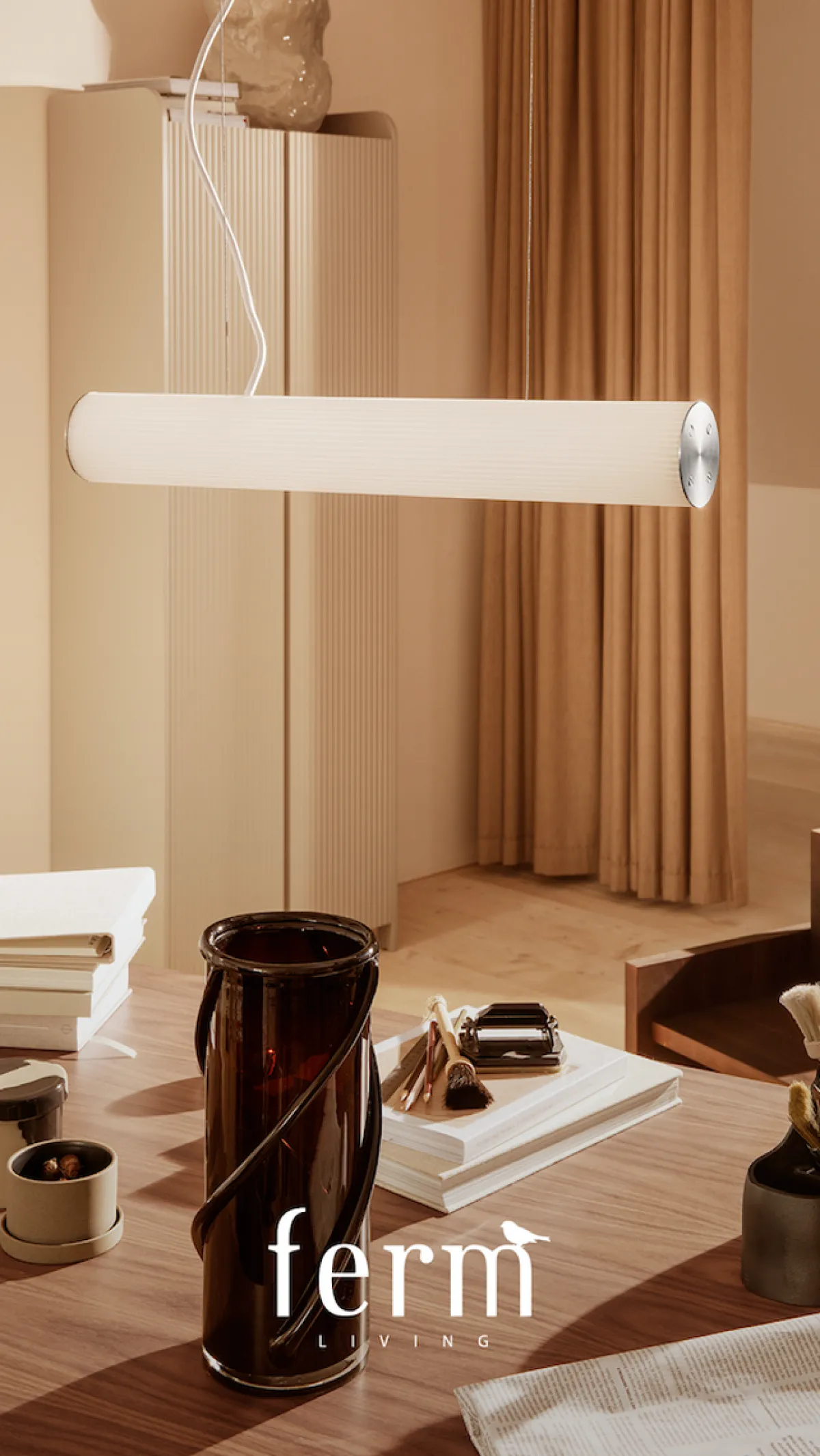 Kjøkkenbelysning Tak|Takpendler>Ferm Living Vuelta takpendel 60cm - hvit /Stål