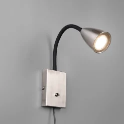 Leselamper>Trio Lighting Wanda vegglampe - Nikkel